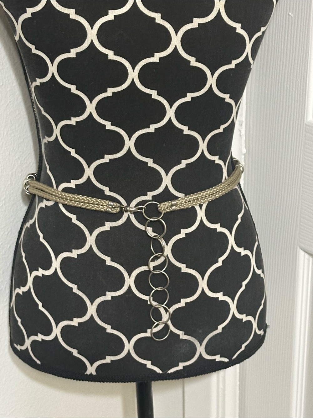 Vintage 1980s rope metal belt women’s adjustable - Picture 3 of 6